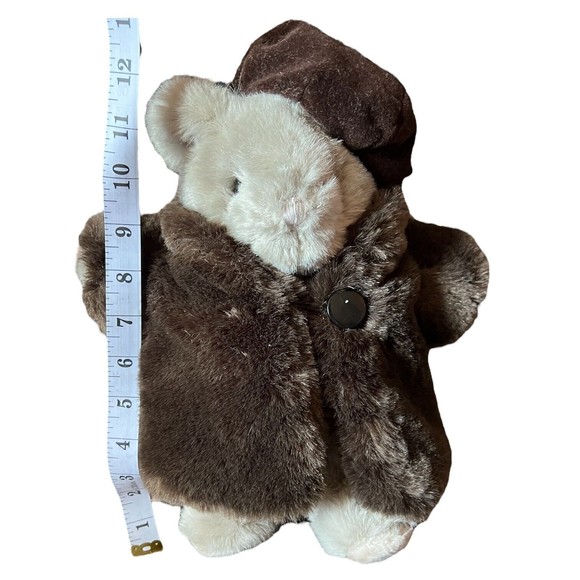 Vintage Mary Meyer Plush Bear Society Celia, Faux Fur Coat Jacket Beret Hat 12” - Picture 9 of 10
